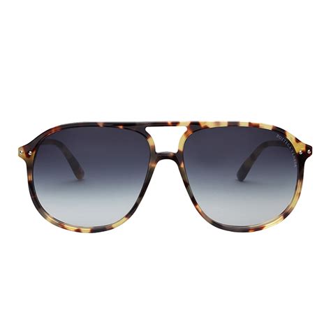 Occhiali da sole aviator in acetato in Marrone 